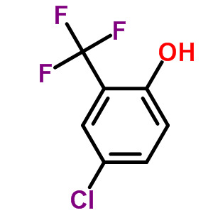 2-三氟甲基-4-氯苯酚分子式结构图
