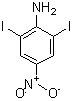 2,6-二碘基-4-硝基苯胺分子式结构图