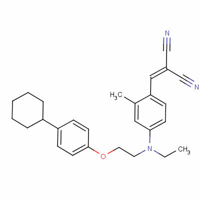 [[4-[[2-（4-环己基苯氧基）乙基]乙氨基]-2-甲基苯基]亚甲基]丙二腈分子式结构图