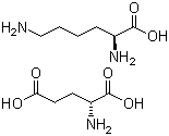 L-赖氨酸 L-谷氨酸盐二水合物混合物分子式结构图