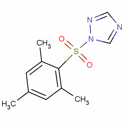 1-三甲基苯磺酰基-1,2,4-三唑分子式结构图