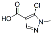 1-甲基-5-氯吡唑-4-羧酸分子式结构图