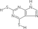 2,6-二巯基嘌呤分子式结构图