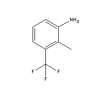 2-甲基-3-三氟甲基苯胺分子式结构图