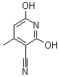 2,6-二羟基-3-氰基-4-甲基吡啶分子式结构图