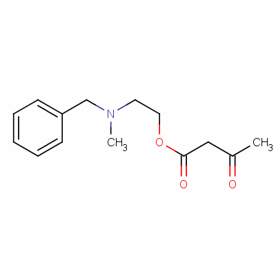 乙酰乙酸-2-(N-甲基-N-苄基氨基)乙基酯分子式结构图