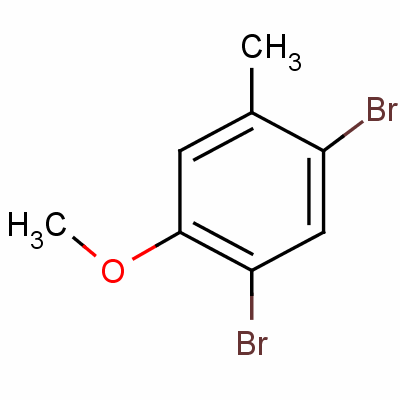 2,4-二溴-5-甲氧基甲苯分子式结构图