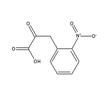 邻硝基苯基丙酮酸分子式结构图