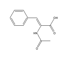 α-乙酰氨基肉桂酸分子式结构图