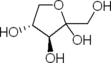 D-木酮糖分子式结构图