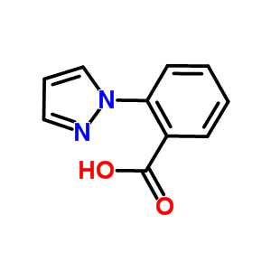 2-(1-吡唑基)苯甲酸分子式结构图