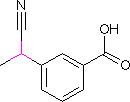 3-(1-氰乙基)苯甲酸分子式结构图