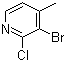 2-氯-3-溴-4-甲基吡啶分子式结构图