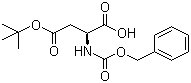 N-苄氧羰基-L-天门冬氨酸 4-叔丁酯分子式结构图