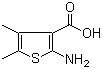 4,5-二甲基-2-氨基噻吩-3-甲酸分子式结构图