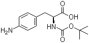 Boc-4-氨基-L-苯丙氨酸分子式结构图