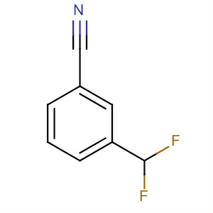 3-(二氟甲基)苄腈分子式结构图