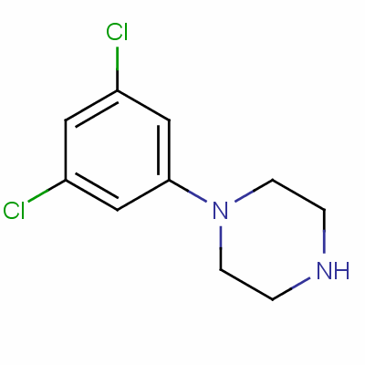 1-(3,5-二氯苯基)哌嗪分子式结构图