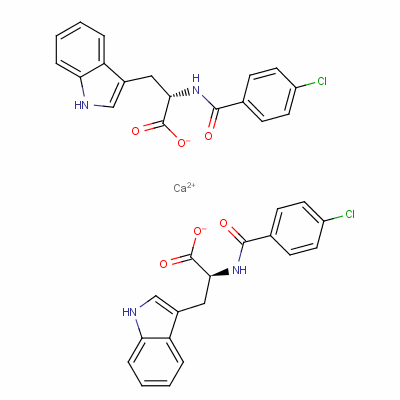 氯苯甲酰色氨酸钙盐分子式结构图