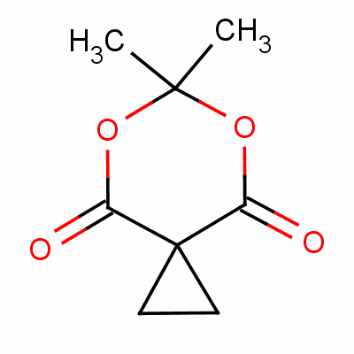 6,6-二甲基-5,7-二氧杂螺[2.5]辛烷-4,8-二酮分子式结构图