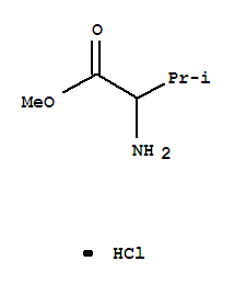 DL-缬氨酸甲酯盐酸盐分子式结构图