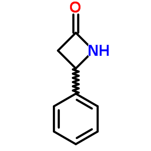 4-苯基-2-吖丁啶酮分子式结构图