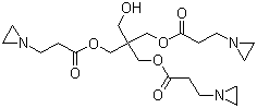 季戊四醇三(3-氮丙啶基)丙酸酯分子式结构图