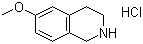 6-甲氧基-1,2,3,4-四氢异喹啉盐酸盐分子式结构图