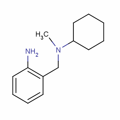 2-氨基-N-环己基-N-甲基苯甲胺分子式结构图