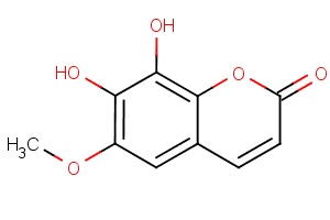 7,8-二羟基-6-甲氧基香豆素分子式结构图