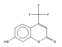 7-羟基-4-(三氟甲基)香豆素分子式结构图