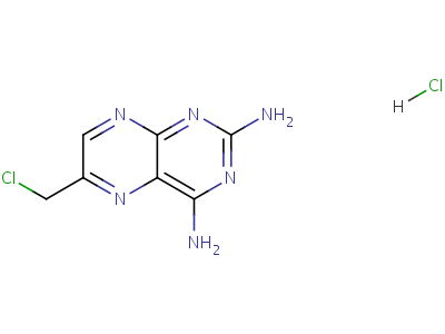 6-(氯甲基)-2,4-蝶啶二胺单盐酸盐分子式结构图