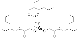 甲基锡三(巯基乙酸异辛酯)分子式结构图