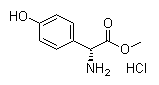 D-对羟基苯甘氨酸甲酯盐酸盐分子式结构图