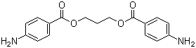 1,3-丙二醇双(4-氨基苯甲酸酯)分子式结构图