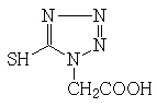 5-巯基-1H-四氮唑-1-乙酸分子式结构图