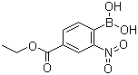 4-乙氧基甲酰-2-硝基苯硼酸分子式结构图