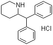 2-二苯甲基哌啶盐酸盐分子式结构图