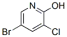 5-溴-3-氯-2-羟基吡啶分子式结构图