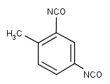 2,4-二异氰酸基-1-甲基苯分子式结构图