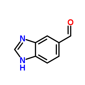 1H-苯并咪唑-5-甲醛分子式结构图