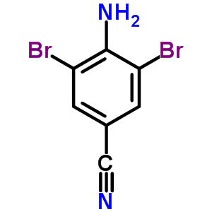 4-氨基-3,5-二溴苯腈分子式结构图