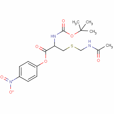 N-叔丁氧羰基-S-[(乙酰氨基)甲基]-L-半胱氨酸 4-硝基苯酯分子式结构图