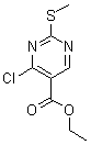 4-氯-2-甲硫基嘧啶-5-羧酸乙酯分子式结构图