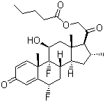 戊酸双氟可龙分子式结构图