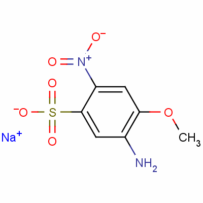 4-硝基-O-茴香胺-5-磺酸（NH2=1）分子式结构图