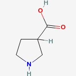 吡咯烷-3-甲酸分子式结构图