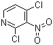 2,4-二氯-3-硝基吡啶分子式结构图