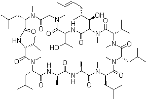 环孢菌素 C分子式结构图