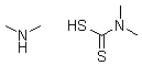 N,N-二甲基二硫代氨基甲酸二甲铵盐分子式结构图